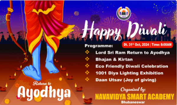 thumbnail Diwali Event Poster Template for Schools and Community Events
